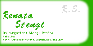 renata stengl business card
